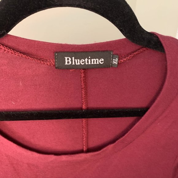 Plum long sleeve dress - Picture 2 of 2